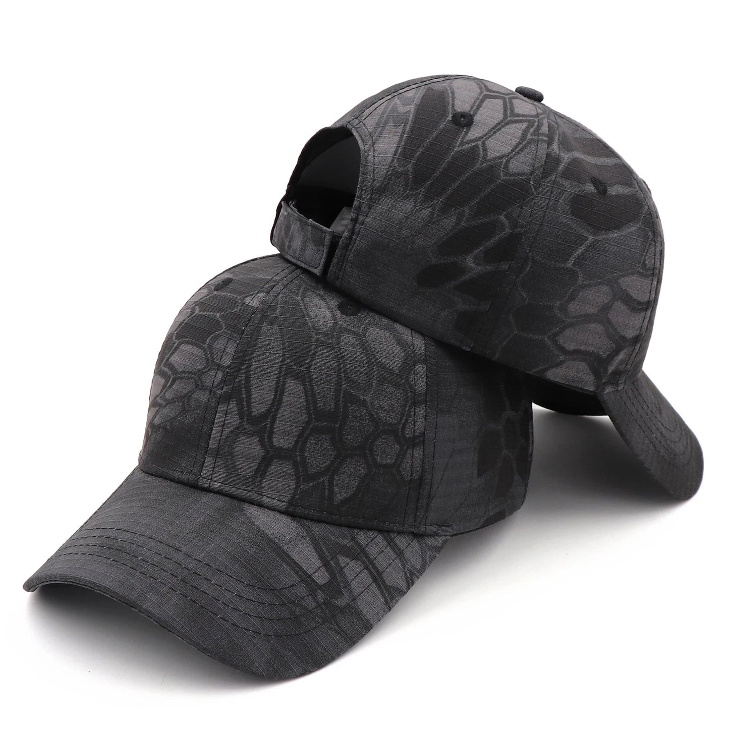 Black Python Camouflage Baseball Cap by RiderOut
