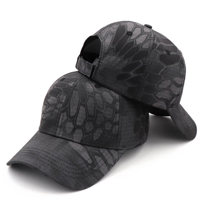 Black Python Camouflage Baseball Cap by RiderOut