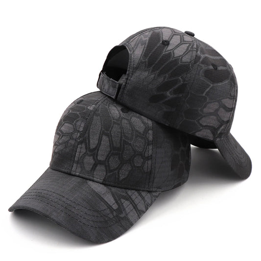 Black Python Camouflage Baseball Cap by RiderOut