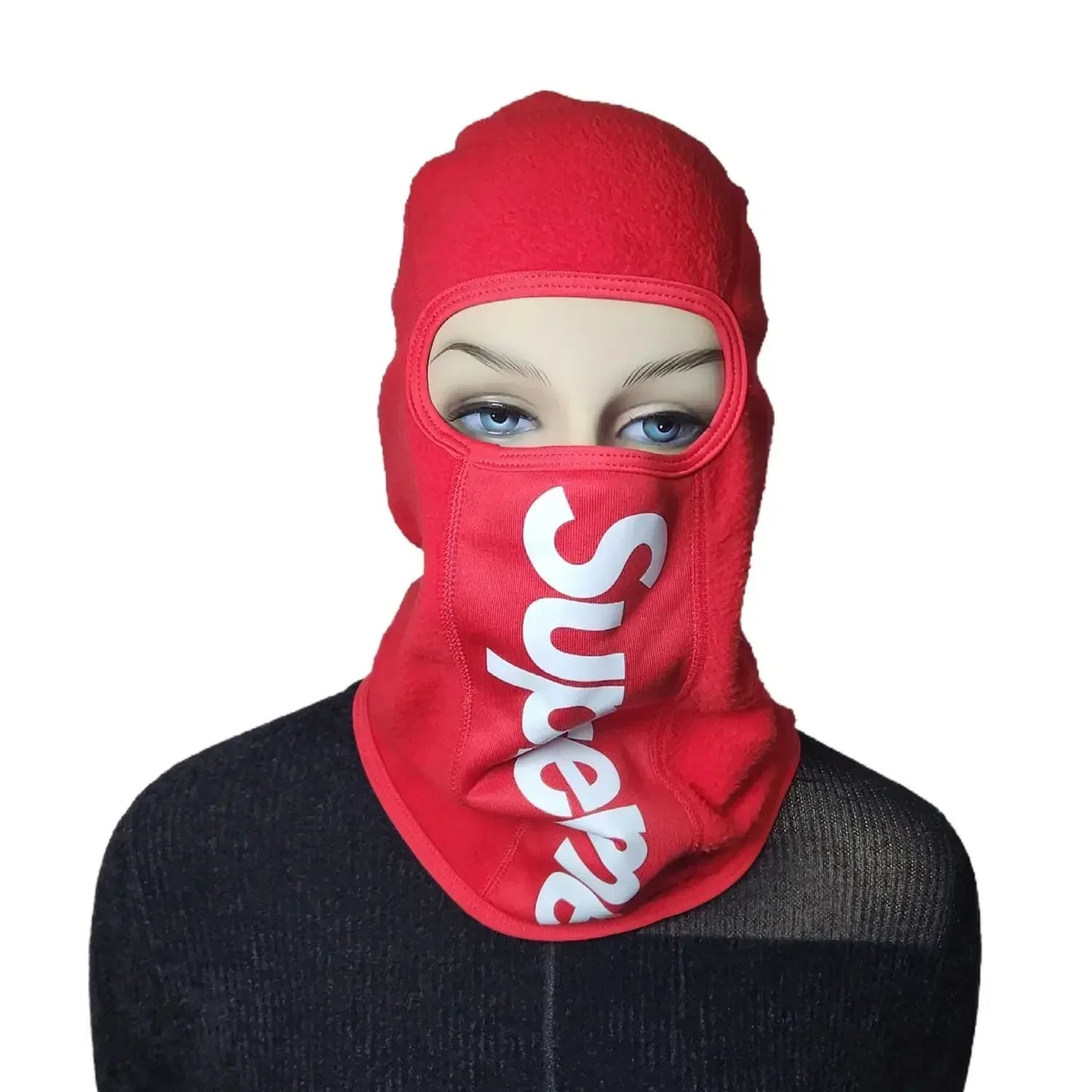 Red SUPREME Print Full Face Motorcycle Bandana by RiderOut™