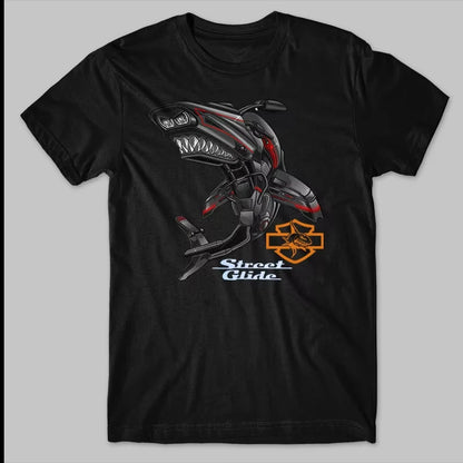 HD Road Glide Motorcycle Shark Inspiration T-Shirt by RiderOut™