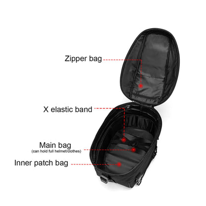Motorcycle Helmet Tail Waterproof Bag by RiderOut™
