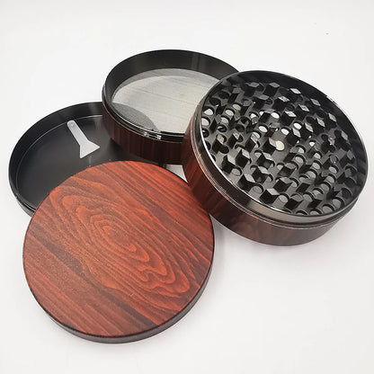 3“ Metal Wood Design Tobacco Herb Grinder by RiderOut™