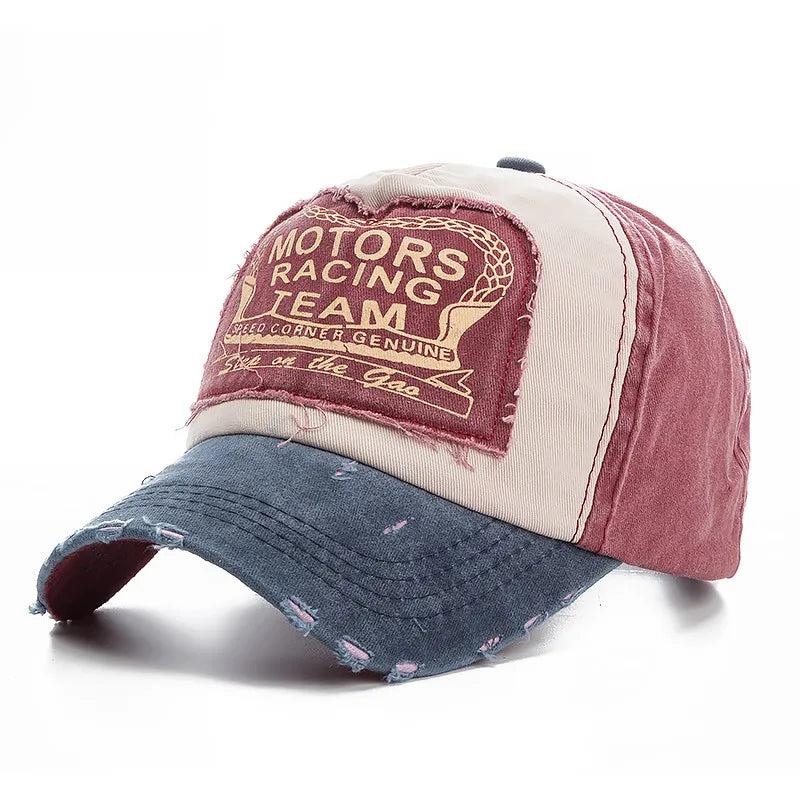 Motor Racing Motorcycle Washed Cotton Baseball Cap by RiderOut™