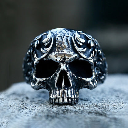 Vintage Gothic Carved Skull Ring by RiderOut™