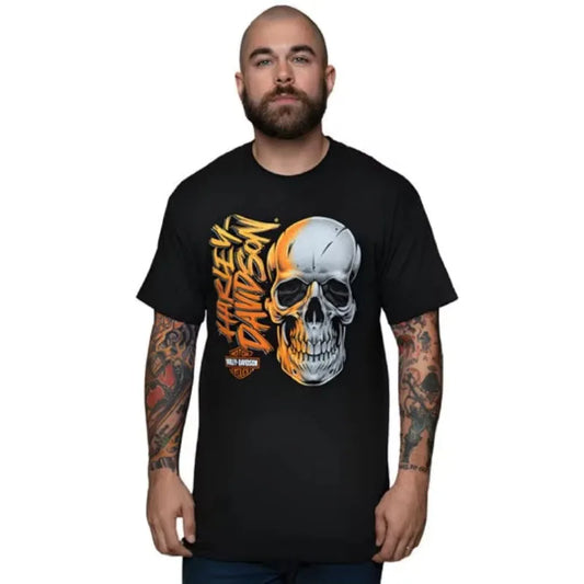 HD Skull Pattern Printed T-shirt by RiderOut™
