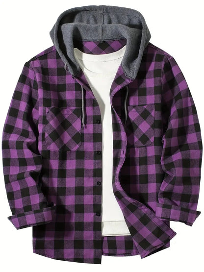 Long Sleeved Plaid Hooded by RiderOut