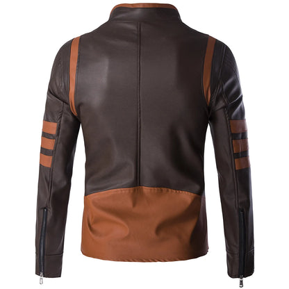 Slim Fit Retro Locomotive Logan PU Leather Jacket by RiderOut