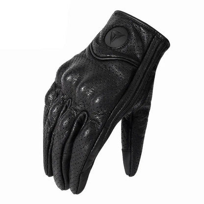 Full Finger Perforated Retro Racing Gloves by RiderOut™