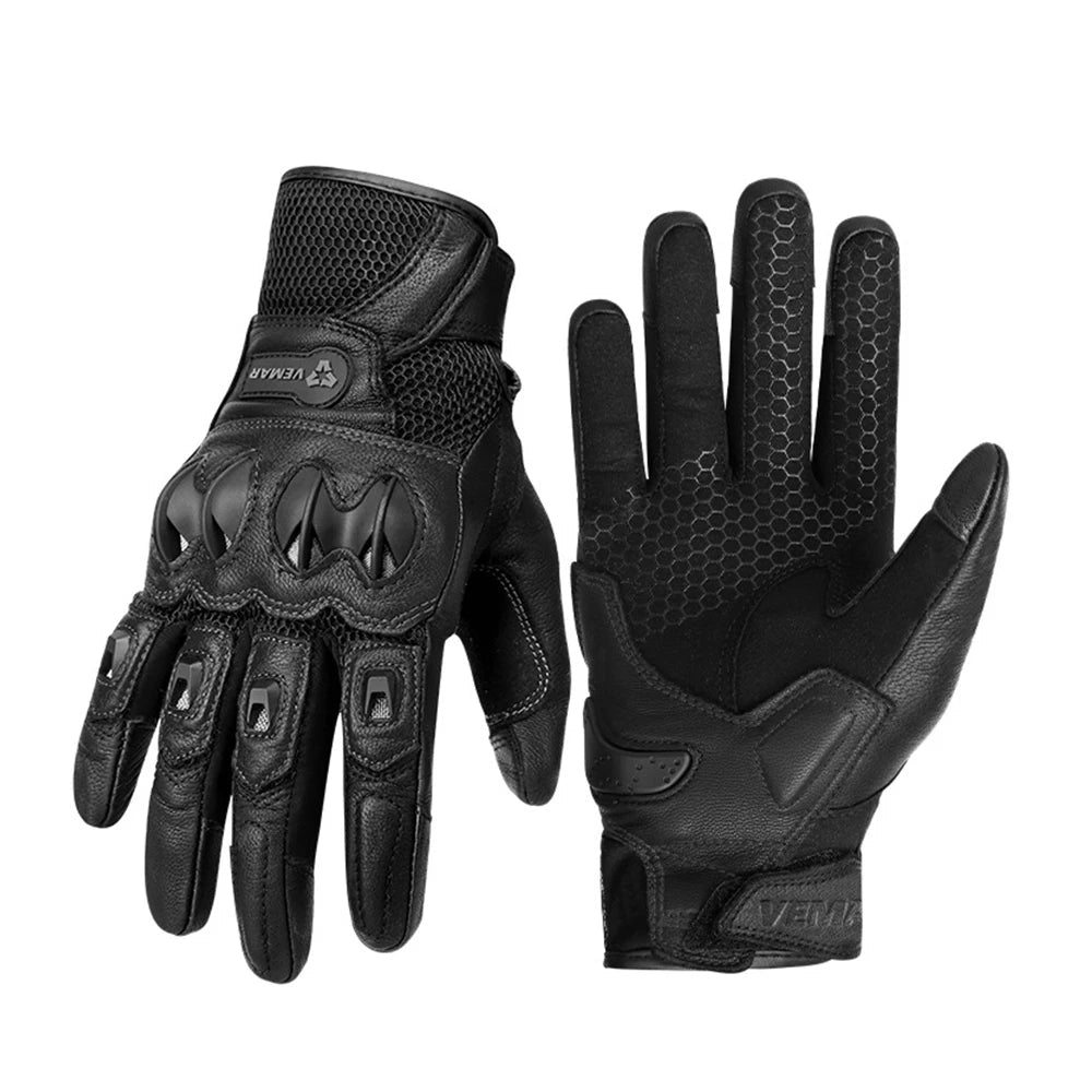 Genuine Sheepskin Leather Motorcycle Gloves by RiderOut™