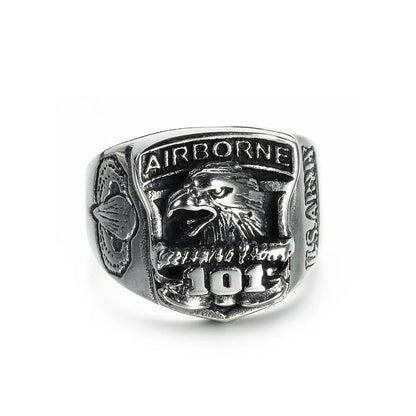 US Army Air Force 101 Eagle Totem Retro Ring by RiderOut™