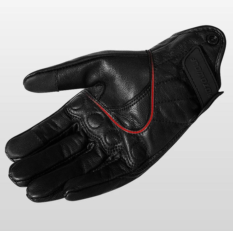 Full Finger Perforated Retro Racing Gloves by RiderOut™
