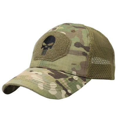 Punisher Skull Camouflage Baseball Cap by RiderOut™
