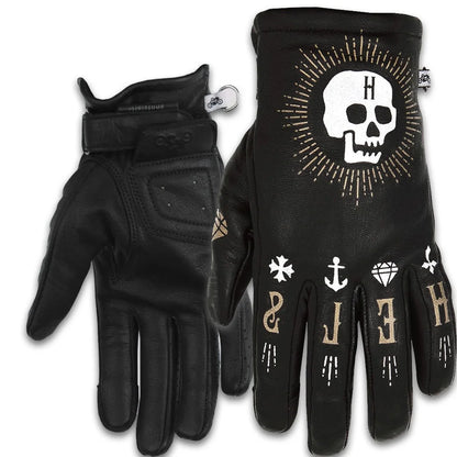 Black Helstons Motorcycle Gloves by RiderOut