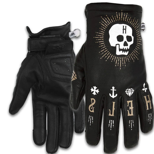 Black Helstons Motorcycle Gloves by RiderOut