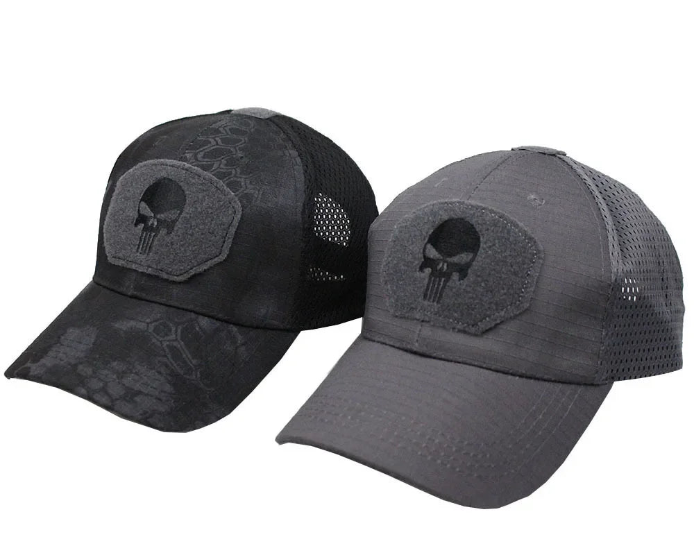 Punisher Skull Camouflage Baseball Cap by RiderOut™