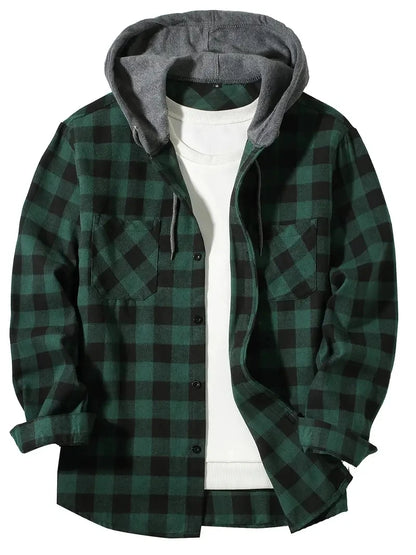 Long Sleeved Plaid Hooded by RiderOut