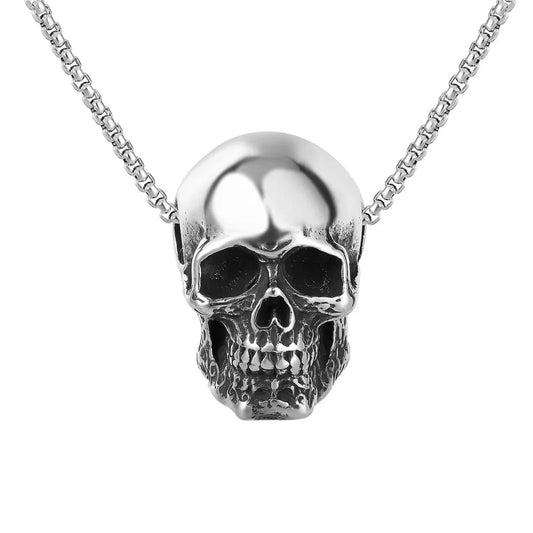 Vintage Skull Pendant Punk Necklace by RiderOut™