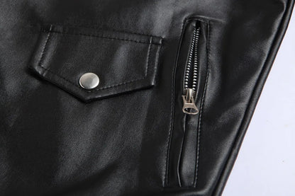 Slim Fit PU Leather Motorcycle Jacket by RiderOut