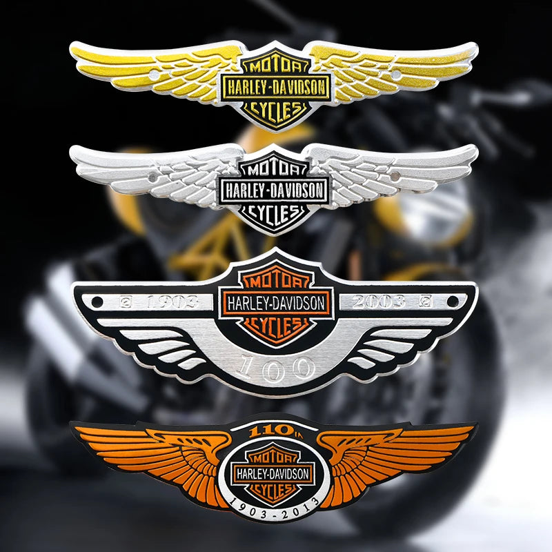 Metal Classic HD Motorcycle Logo Stickers by RiderOut™
