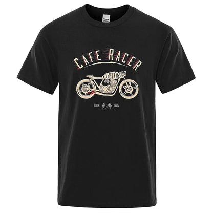 CAFE RACER Motorcycle Logo T-Shirt by RiderOut™