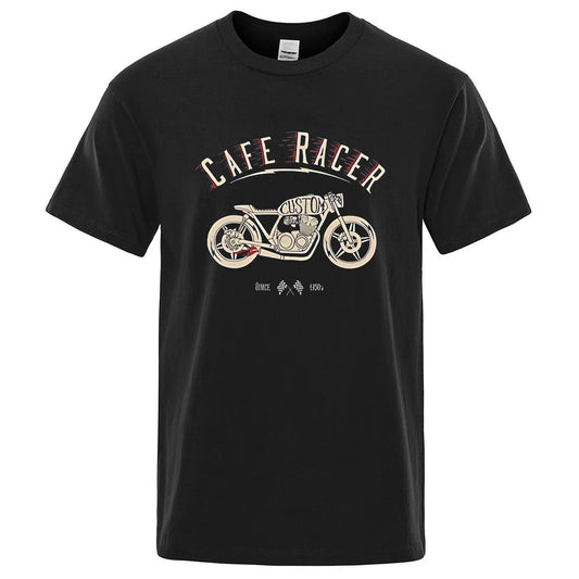 CAFE RACER Motorcycle Logo T-Shirt by RiderOut™
