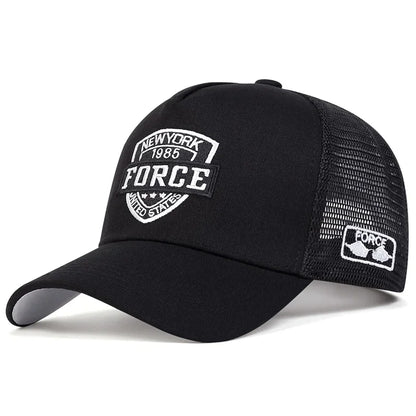 FORCE Letter Embroidery Baseball Net Caps by RiderOut™