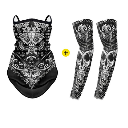 Motorcycle Rider Face Mask with Anti-UV Arm Tattoo Sleeves by RiderOut