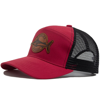 Shark Leather Label Baseball Cap by RiderOut™