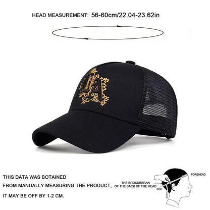 LA Letter Embroidery Baseball Net Caps by RiderOut™