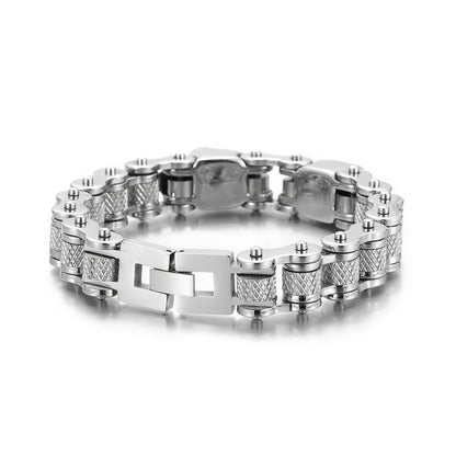 Gothic Skull Head Charm Motorcycle Chain Bracelet by RiderOut™