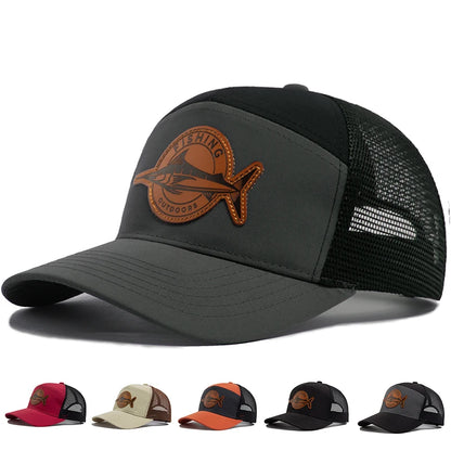 Shark Leather Label Baseball Cap by RiderOut™