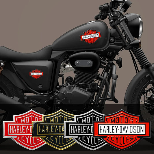 2PCS HD Motorcycle Basic Logo Metal Stickers by RiderOut™