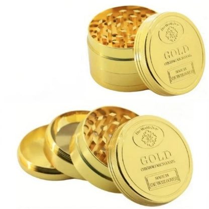 Metal Gold Manual Herb Grinder 4-Layer by RiderOut™
