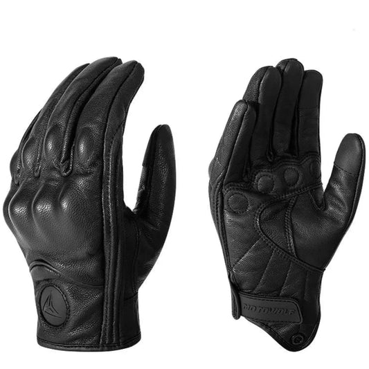 Full Finger Perforated Retro Racing Gloves by RiderOut™
