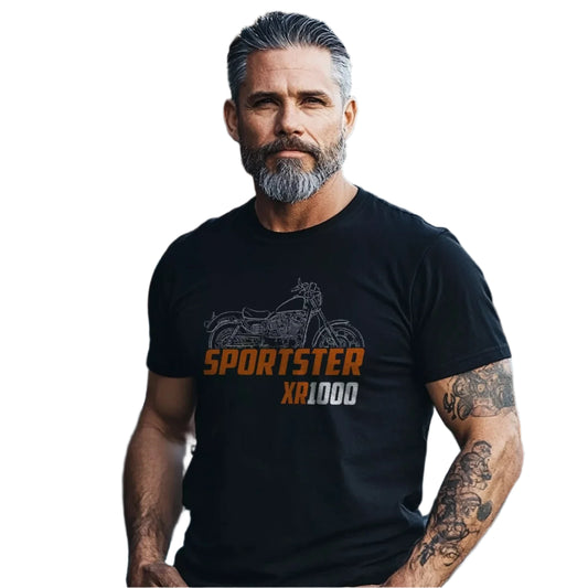 Black HD Sportster XR Motorcycle T-Shirt by RiderOut™