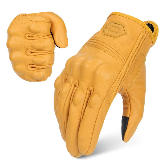 Motorbike Riding Breathable  Leather Gloves by RiderOut™