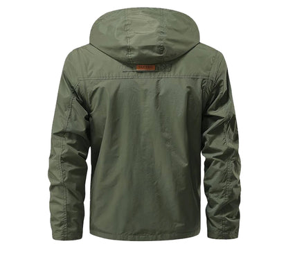 Multi-pocket Windbreaker Hooded Jacket by RiderOut