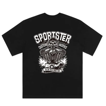 Black Sportster HD Engine American Vintage T-shirt by RiderOut™