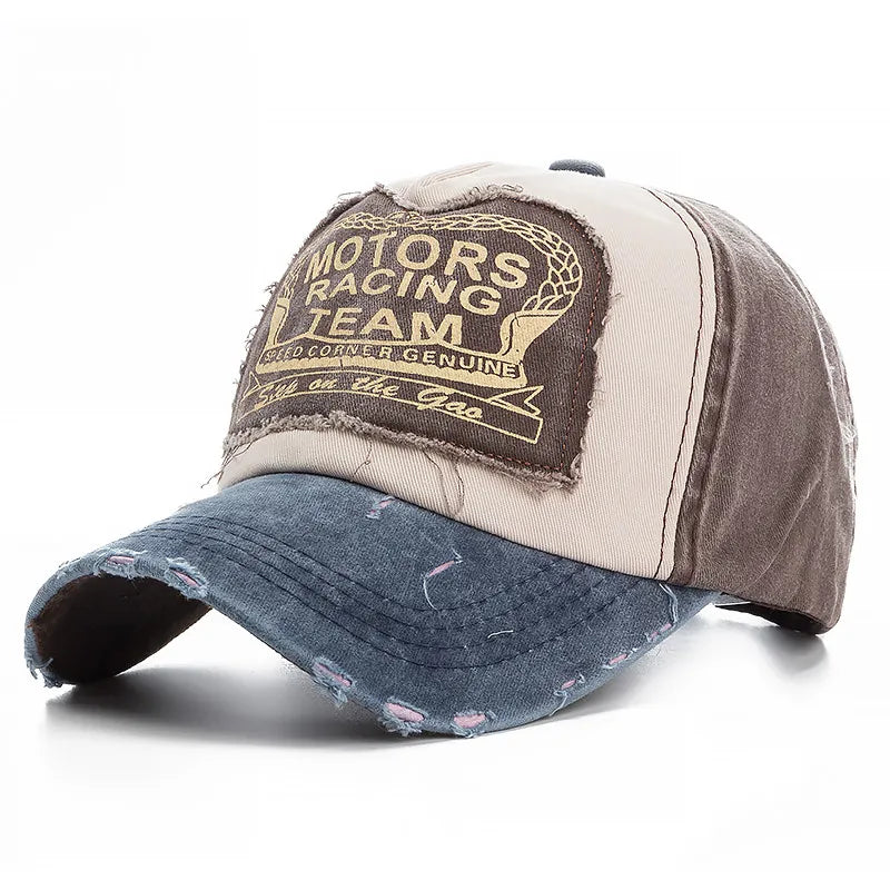 Motor Racing Motorcycle Washed Cotton Baseball Cap by RiderOut™
