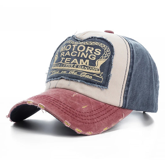 Motor Racing Motorcycle Washed Cotton Baseball Cap by RiderOut™