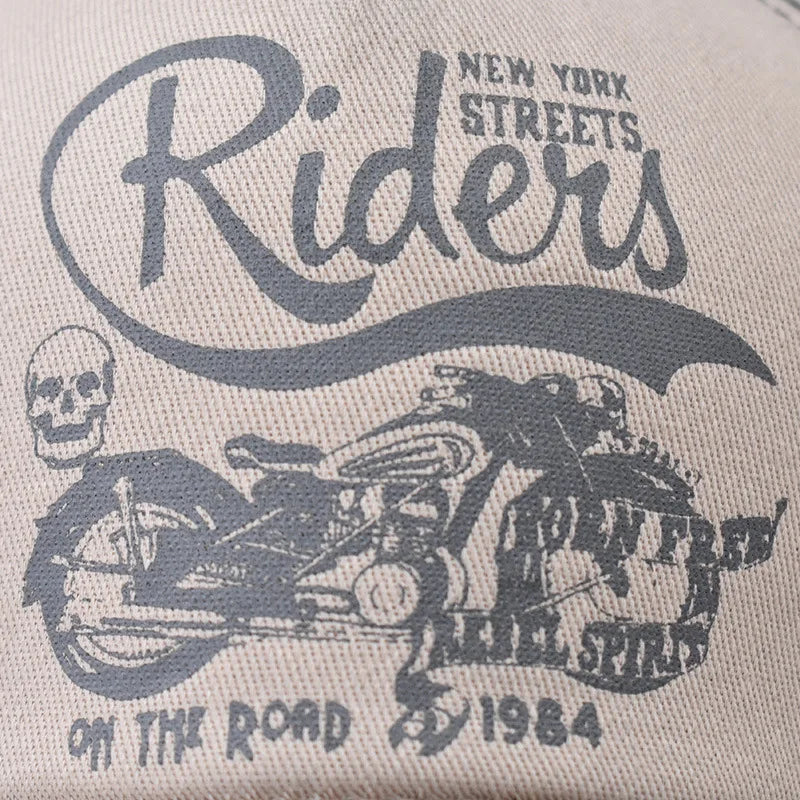 Retro Style Washed Moto Riders Baseball Cap by RiderOut