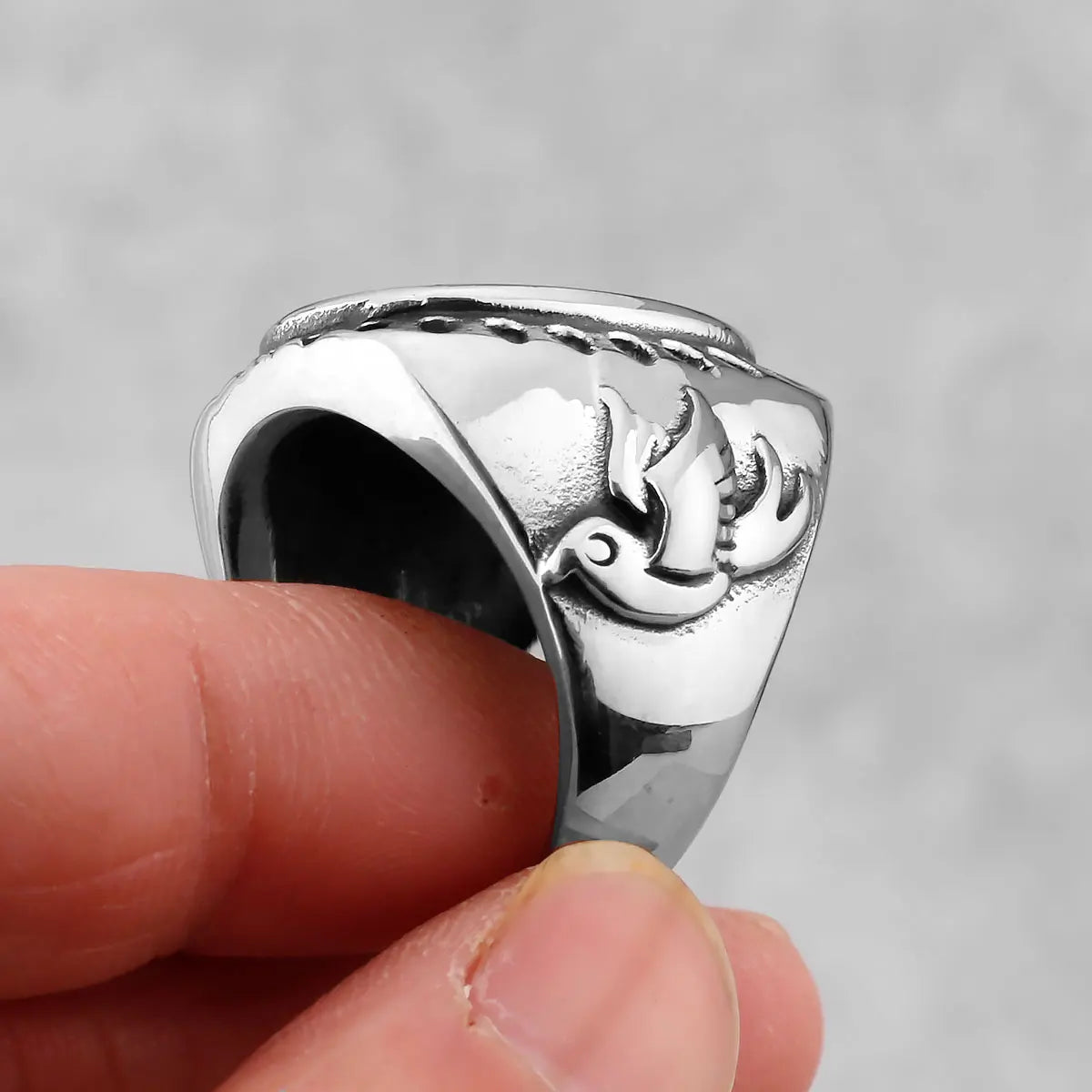 Vintage Christ Prayer Signet Ring by RiderOut™
