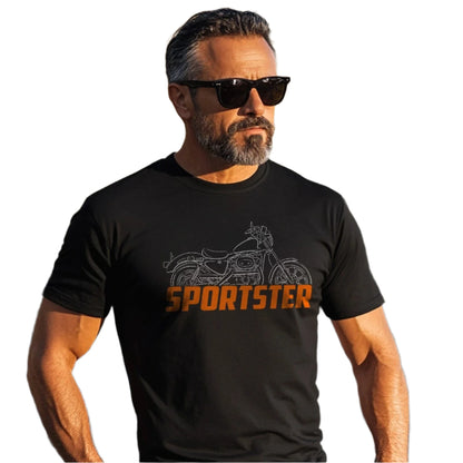 Black HD Sportsters Motorcycle T-Shirt by RiderOut™