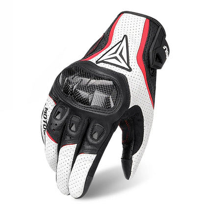Breathable Leather Touchscreen Seasons Motorcycle Gloves by RiderOut™