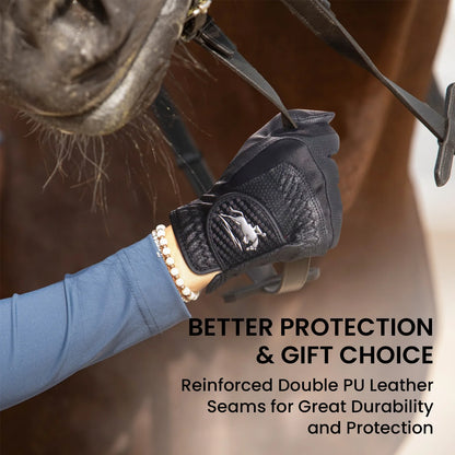 Premium PU Leather Riding Gloves by RiderOut