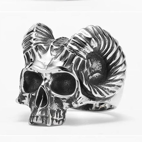 Gothic Satan Skull Ring by RiderOut™