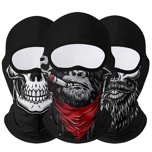 Moto Clown Ghost Skull Mask Breathable Bandana by RiderOut