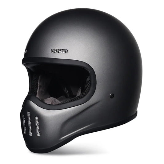 Retro Full Face Cafe Racer Motorcycle Helmet by RiderOut™