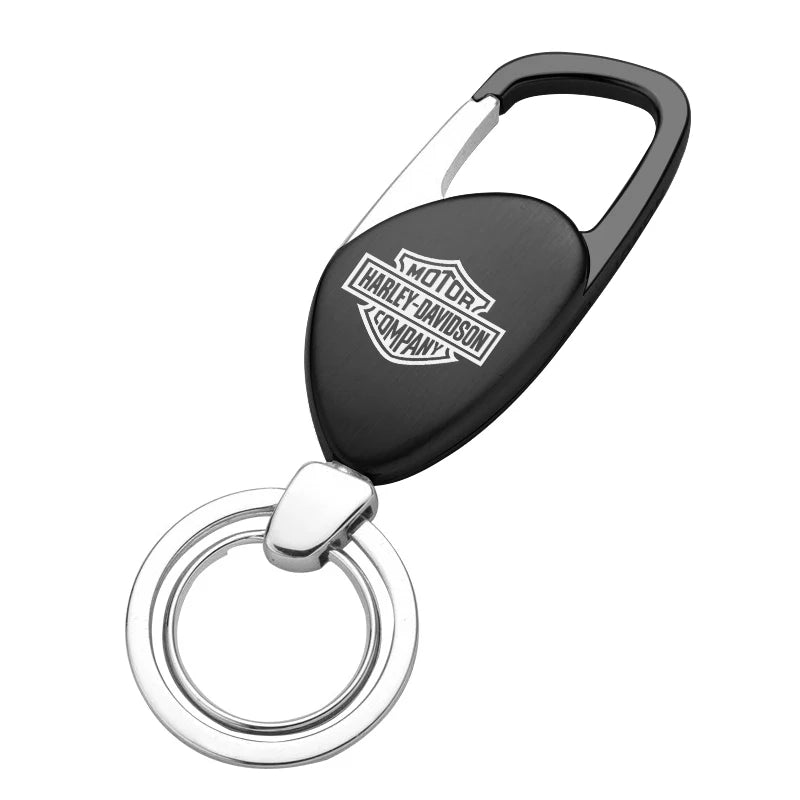 Metal Motorcycle Key Rings Keychain & Tire Valve Stem Caps for HD by RiderOut™